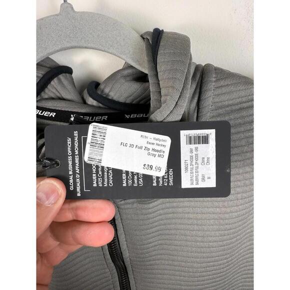 NWT BAUER Hockey FLC 3D Full Zip Hoodie - Picture 2 of 3
